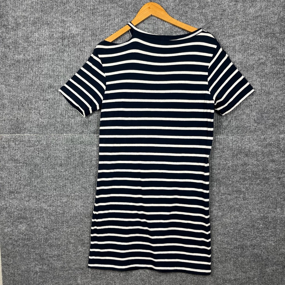 Monrow T-Shirt Dress Womens M Breton Stripe Preppy Coastal USA Made Clean‎ Girl - Picture 2 of 9
